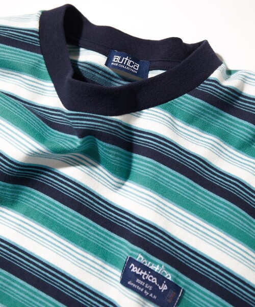 NAUTICA（ノーティカ）の「NAUTICA/ノーティカ Multi Border L/S Tee（Tシャツ/カットソー・メンズ・ライトグレー/ネイビー/イエロー・MEDIUM/LARGE/X-LARGE/XX-LARGE）」の5枚目の写真
