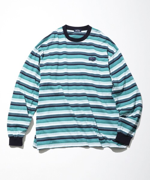 NAUTICA（ノーティカ）の「NAUTICA/ノーティカ Multi Border L/S Tee（Tシャツ/カットソー・メンズ・ライトグレー/ネイビー/イエロー・MEDIUM/LARGE/X-LARGE/XX-LARGE）」の7枚目の写真