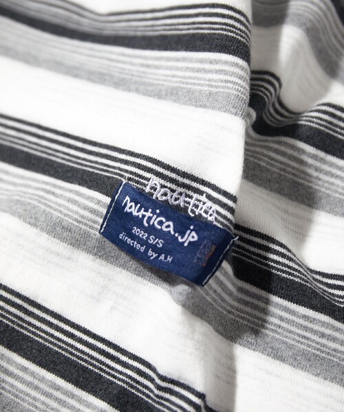 NAUTICA（ノーティカ）の「NAUTICA/ノーティカ Multi Border L/S Tee（Tシャツ/カットソー・メンズ・ライトグレー/ネイビー/イエロー・MEDIUM/LARGE/X-LARGE/XX-LARGE）」の12枚目の写真