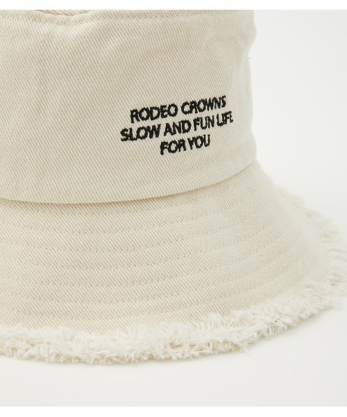 RODEO CROWNS WIDE BOWL(ロデオクラウンズワイドボウル)の「フリンジ2WAYバケットハット(ハット・レディース・ブラック/オフホワイト/キャメル・FREE)」の18枚目の写真