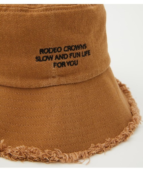 RODEO CROWNS WIDE BOWL(ロデオクラウンズワイドボウル)の「フリンジ2WAYバケットハット(ハット・レディース・ブラック/オフホワイト/キャメル・FREE)」の8枚目の写真