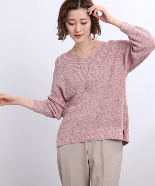 Web限定カラーあり 洗える Web限定カラーあり 洗える オフボディミックスカラーニット 101 22 01 を購入できます Reflect オフボディミックスカラーニット ニット セーター ニット セーター Reflect リフレクト のファッション