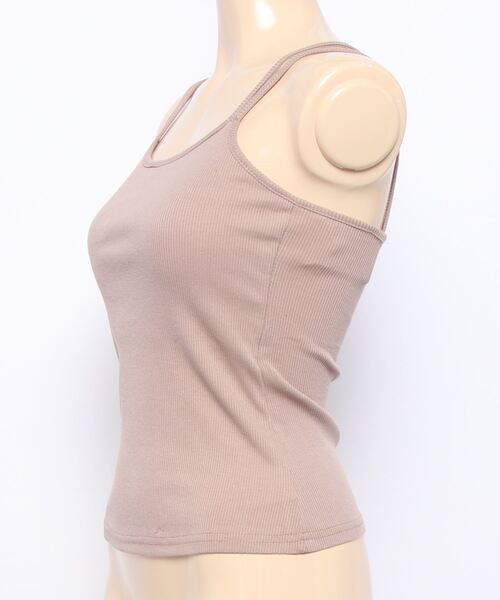 prose verse(プロズヴェール)の「Wストラップカップ付きテレコキャミ(キャミソール・レディース・オフホワイト/ブラック/グレイッシュベージュ・MEDIUM/LARGE)」の17枚目の写真