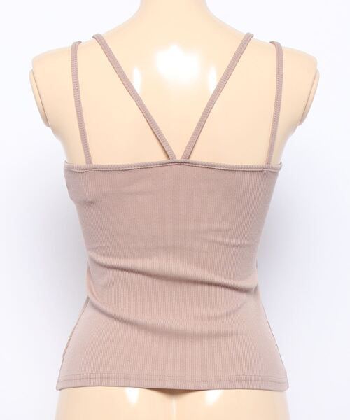 prose verse(プロズヴェール)の「Wストラップカップ付きテレコキャミ(キャミソール・レディース・オフホワイト/ブラック/グレイッシュベージュ・MEDIUM/LARGE)」の18枚目の写真