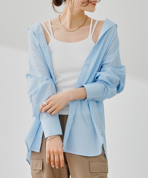 prose verse(プロズヴェール)の「Wストラップカップ付きテレコキャミ(キャミソール・レディース・オフホワイト/ブラック/グレイッシュベージュ・MEDIUM/LARGE)」の9枚目の写真