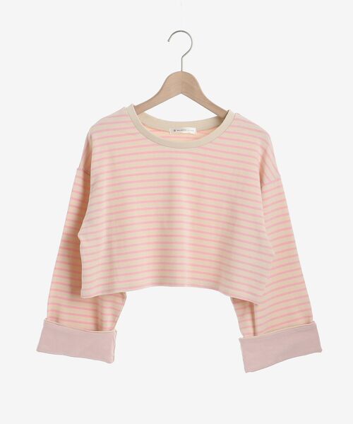 MAJESTIC LEGON（マジェスティックレゴン）の「ボーダーショートトップス（Tシャツ/カットソー・レディース・ホワイト系その他2/ピンク系その他2/グリーン系その他/ブラック系その他・MEDIUM）」の11枚目の写真