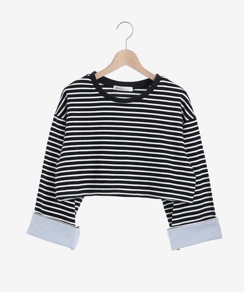 MAJESTIC LEGON（マジェスティックレゴン）の「ボーダーショートトップス（Tシャツ/カットソー・レディース・ホワイト系その他2/ピンク系その他2/グリーン系その他/ブラック系その他・MEDIUM）」の13枚目の写真