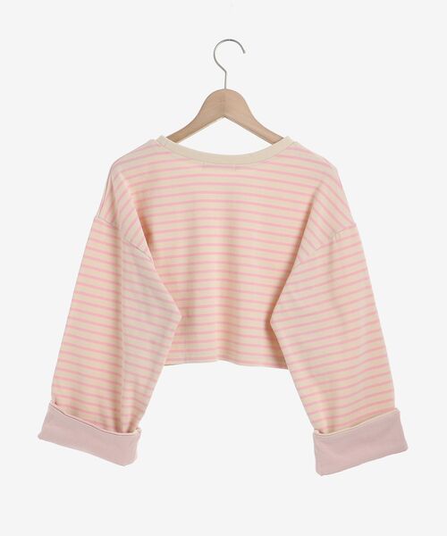 MAJESTIC LEGON（マジェスティックレゴン）の「ボーダーショートトップス（Tシャツ/カットソー・レディース・ホワイト系その他2/ピンク系その他2/グリーン系その他/ブラック系その他・MEDIUM）」の14枚目の写真