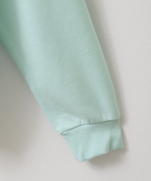 ZIP FIVE（ジップファイブ）の「【loot box】 裏毛ワッペン刺繍カレッジロゴ　スウェットカーディガン（カーディガン/ボレロ・レディース・サックスブルー/グリーン/イエロー/ホワイト/ネイビー・MEDIUM/LARGE）」の9枚目の写真