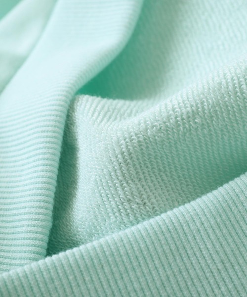 ZIP FIVE（ジップファイブ）の「【loot box】 裏毛ワッペン刺繍カレッジロゴ　スウェットカーディガン（カーディガン/ボレロ・レディース・サックスブルー/グリーン/イエロー/ホワイト/ネイビー・MEDIUM/LARGE）」の12枚目の写真