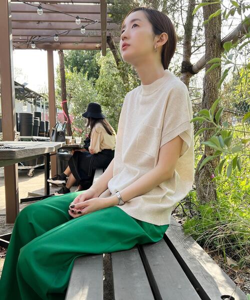 coen（コーエン）の「サラコリピTサマーニット#（Tシャツ/カットソー・レディース・クリーム/ブラウン/ライム/ブラック・L/M）」の9枚目の写真