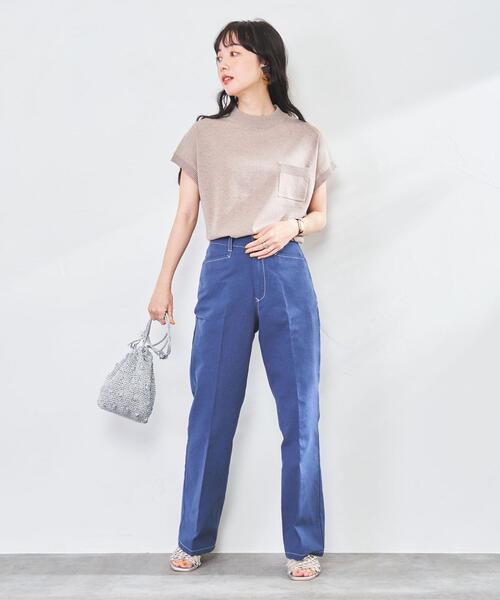 coen（コーエン）の「サラコリピTサマーニット#（Tシャツ/カットソー・レディース・クリーム/ブラウン/ライム/ブラック・L/M）」の22枚目の写真