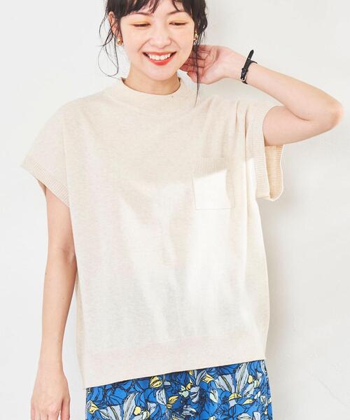 coen（コーエン）の「サラコリピTサマーニット#（Tシャツ/カットソー・レディース・クリーム/ブラウン/ライム/ブラック・L/M）」の8枚目の写真