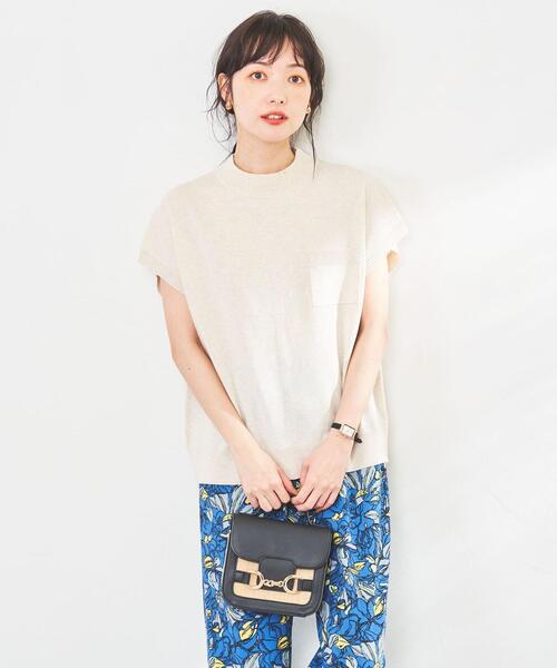 coen（コーエン）の「サラコリピTサマーニット#（Tシャツ/カットソー・レディース・クリーム/ブラウン/ライム/ブラック・L/M）」の16枚目の写真