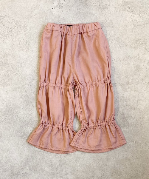Granny Branket（グラニーブランケット）の「サテンドローストリングギャザーパンツ（90～140cm）（その他パンツ・キッズ・ネイビー/ピンク・90/100/110/120/130/140）」の3枚目の写真