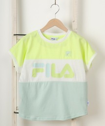 FILA（フィラ）の「【FILA/フィラ】ブランドロゴ 切り替え キッズプリント半袖Tシャツ 【140ｃｍ-160ｃｍ】（Tシャツ/カットソー・キッズ）」