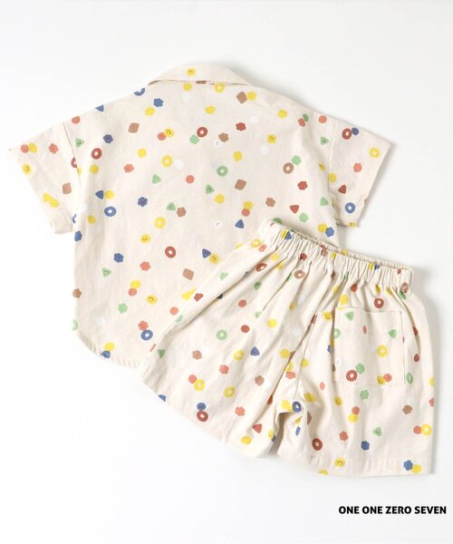 apres les cours（アプレレクール）の「1107 2柄セットアップ（セットアップ・キッズ・オフホワイト/ベージュ・110/90/80/100/120/130）」の7枚目の写真