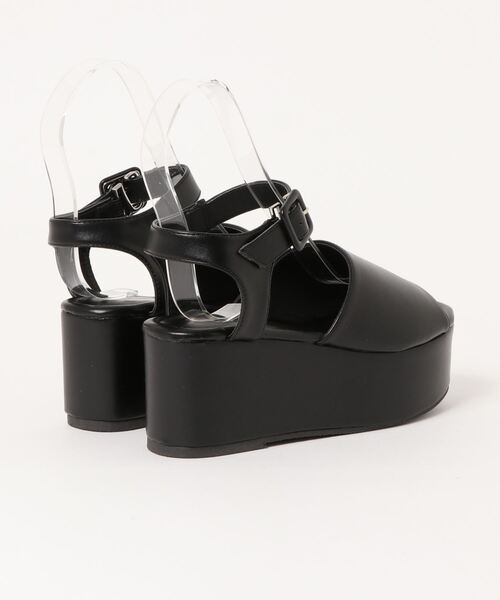 ems excite(エムズエキサイト)の「プラットフォームサンダル(サンダル・レディース・ブラック/オフホワイト/ブラック系その他・M/L)」の4枚目の写真