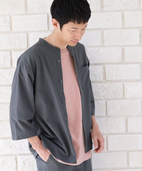 LAKOLE（ラコレ）の「4WAYストレッチポリシャツ[セットアップ対応] / 263658（シャツ/ブラウス・メンズ・ブラック/ネイビー/アイボリー・SMALL/MEDIUM/LARGE）」の3枚目の写真