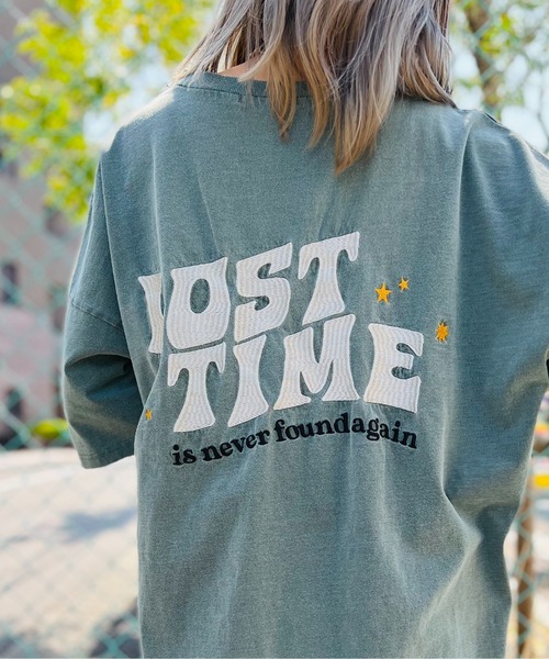 one way（ワンウェイ）の「LOST TIMEロゴTシャツ（Tシャツ/カットソー・レディース・ライトブルー/ブラック/パープル/イエロー/ライトグリーン/パープル系その他/イエロー系その他・FREE）」の3枚目の写真