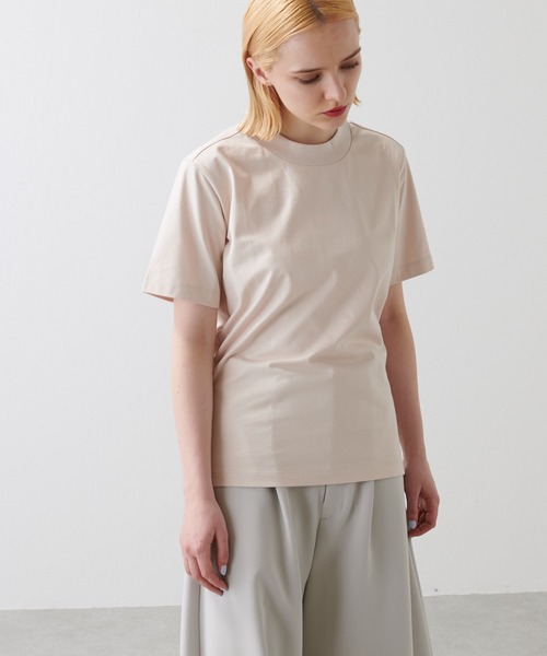 Lui's（ルイス）の「プレミアムスビンモダンベーシックTシャツ（Tシャツ/カットソー・メンズ・ホワイト/ブラック/ライトベージュ・SMALL/MEDIUM）」の6枚目の写真