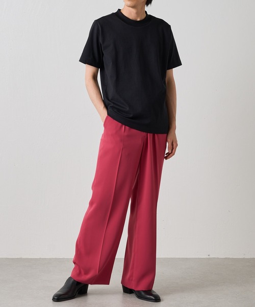 Lui's（ルイス）の「プレミアムスビンモダンベーシックTシャツ（Tシャツ/カットソー・メンズ・ホワイト/ブラック/ライトベージュ・SMALL/MEDIUM）」の8枚目の写真