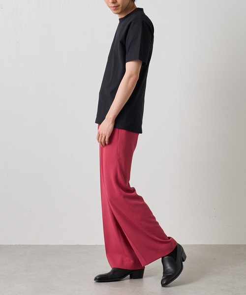 Lui's（ルイス）の「プレミアムスビンモダンベーシックTシャツ（Tシャツ/カットソー・メンズ・ホワイト/ブラック/ライトベージュ・SMALL/MEDIUM）」の9枚目の写真