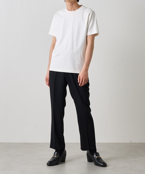 Lui's（ルイス）の「プレミアムスビンモダンベーシックTシャツ（Tシャツ/カットソー・メンズ・ホワイト/ブラック/ライトベージュ・SMALL/MEDIUM）」の20枚目の写真