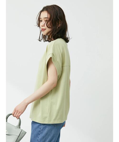 Sugar spoon(シュガースプーン)の「・SUGAR SPOON リブフレンチTシャツ(Tシャツ/カットソー・レディース・チャコールグレー/ブラック/オフホワイト/グレイッシュベージュ/グリーン系その他3・FREE)」の9枚目の写真