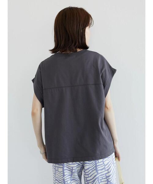 Sugar spoon(シュガースプーン)の「・SUGAR SPOON リブフレンチTシャツ(Tシャツ/カットソー・レディース・チャコールグレー/ブラック/オフホワイト/グレイッシュベージュ/グリーン系その他3・FREE)」の14枚目の写真