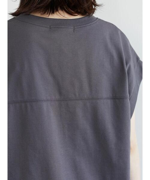 Sugar spoon(シュガースプーン)の「・SUGAR SPOON リブフレンチTシャツ(Tシャツ/カットソー・レディース・チャコールグレー/ブラック/オフホワイト/グレイッシュベージュ/グリーン系その他3・FREE)」の18枚目の写真