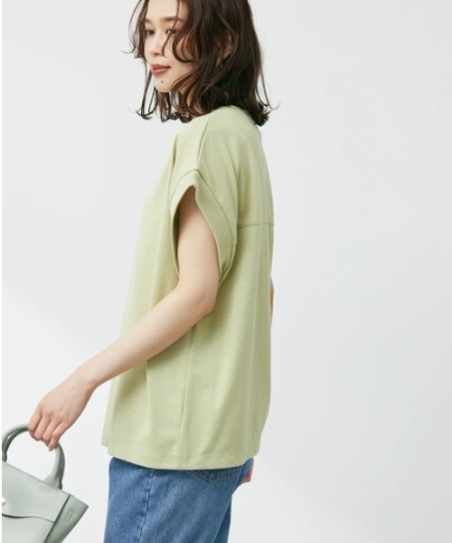 Sugar spoon(シュガースプーン)の「・SUGAR SPOON リブフレンチTシャツ(Tシャツ/カットソー・レディース・チャコールグレー/ブラック/オフホワイト/グレイッシュベージュ/グリーン系その他3・FREE)」の5枚目の写真