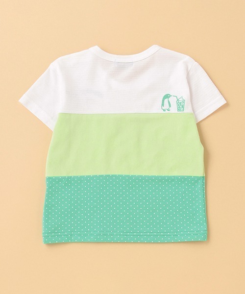 kladskap（クレードスコープ）の「クリームソーダ半袖Tシャツ（Tシャツ/カットソー・キッズ・ピンク/グリーン・80ｃｍ/90cm/100cm/110cm/120cm）」の4枚目の写真