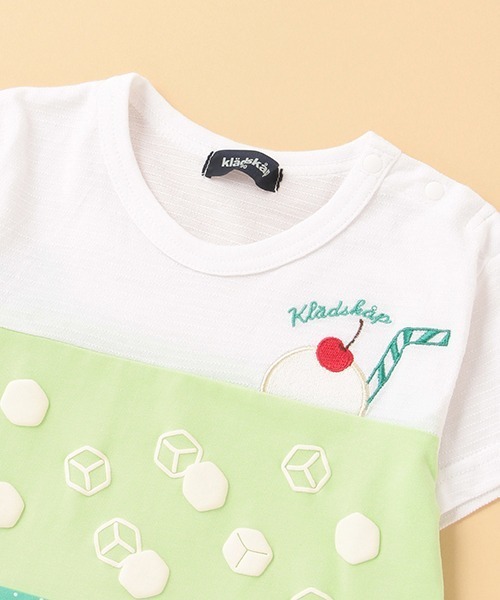 kladskap（クレードスコープ）の「クリームソーダ半袖Tシャツ（Tシャツ/カットソー・キッズ・ピンク/グリーン・80ｃｍ/90cm/100cm/110cm/120cm）」の5枚目の写真
