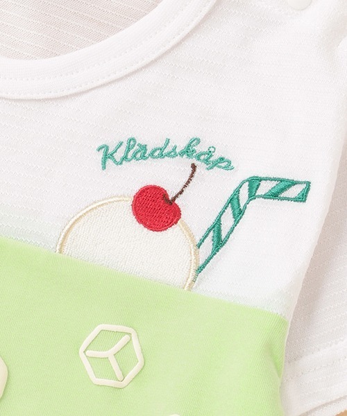 kladskap（クレードスコープ）の「クリームソーダ半袖Tシャツ（Tシャツ/カットソー・キッズ・ピンク/グリーン・80ｃｍ/90cm/100cm/110cm/120cm）」の8枚目の写真