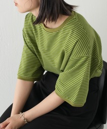 Kastane | 【WEB限定】リンガーボーダー5分袖TEE(Tシャツ/カットソー)