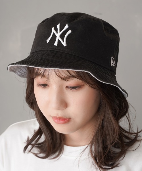 新品・タグ付き NEW ERA×Ameri バケットハット NEW ERA×Ameri LOGO TAPE BUCKET HAT