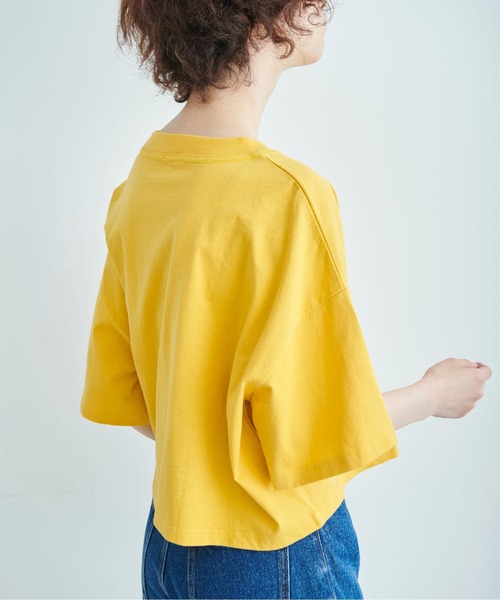 FREE'S MART(フリーズマート)の「◆カレッジロゴショート丈Tシャツ(Tシャツ/カットソー・レディース・イエロー/ホワイト/ブルー・FREE)」の17枚目の写真