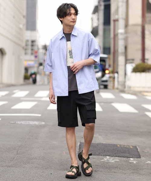 a.v.v(アーヴェヴェ)の「【コラボ】イラストレーターコラボワイドシルエットカットソー(Tシャツ/カットソー・メンズ・ホワイト/チャコールグレー・48/50/46/44)」の6枚目の写真