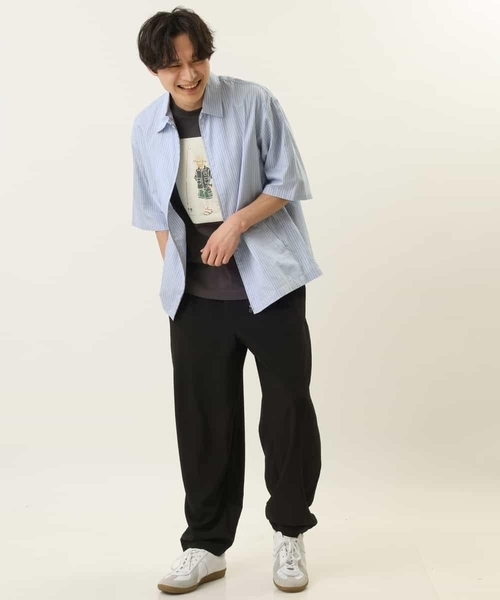 a.v.v(アーヴェヴェ)の「【コラボ】イラストレーターコラボワイドシルエットカットソー(Tシャツ/カットソー・メンズ・ホワイト/チャコールグレー・48/50/46/44)」の11枚目の写真