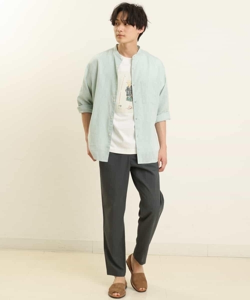 a.v.v(アーヴェヴェ)の「【コラボ】イラストレーターコラボワイドシルエットカットソー(Tシャツ/カットソー・メンズ・ホワイト/チャコールグレー・48/50/46/44)」の18枚目の写真