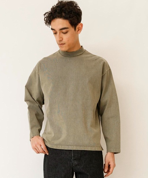 Johnbull(ジョンブル)の「コットンカットモックネック(Tシャツ/カットソー・メンズ・ホワイト/ブラック/グレイッシュベージュ・SMALL/MEDIUM/LARGE)」の3枚目の写真