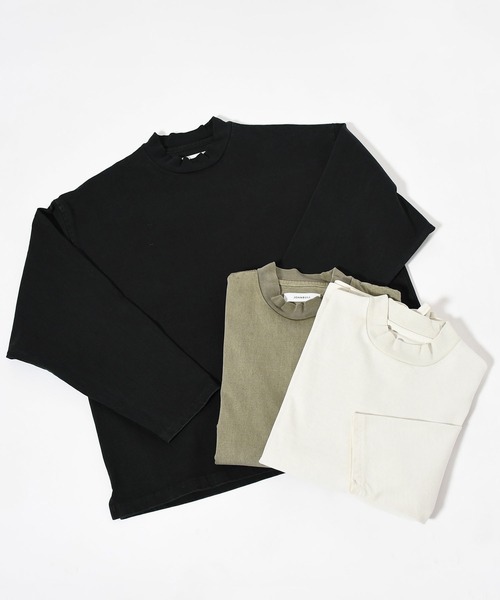 Johnbull(ジョンブル)の「コットンカットモックネック(Tシャツ/カットソー・メンズ・ホワイト/ブラック/グレイッシュベージュ・SMALL/MEDIUM/LARGE)」の13枚目の写真