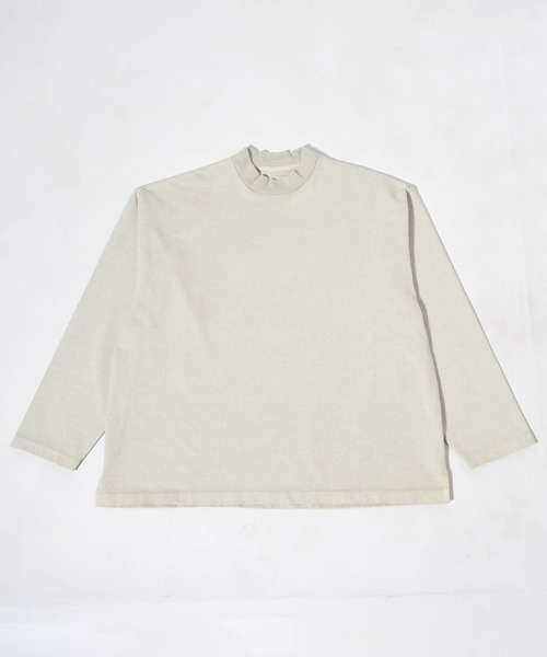 Johnbull(ジョンブル)の「コットンカットモックネック(Tシャツ/カットソー・メンズ・ホワイト/ブラック/グレイッシュベージュ・SMALL/MEDIUM/LARGE)」の8枚目の写真