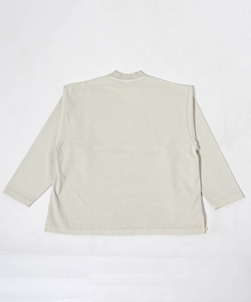 Johnbull(ジョンブル)の「コットンカットモックネック(Tシャツ/カットソー・メンズ・ホワイト/ブラック/グレイッシュベージュ・SMALL/MEDIUM/LARGE)」の11枚目の写真