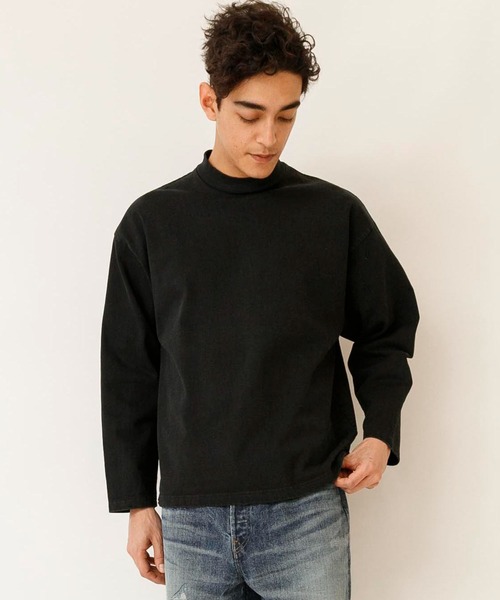 Johnbull(ジョンブル)の「コットンカットモックネック(Tシャツ/カットソー・メンズ・ホワイト/ブラック/グレイッシュベージュ・SMALL/MEDIUM/LARGE)」の4枚目の写真