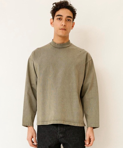 Johnbull(ジョンブル)の「コットンカットモックネック(Tシャツ/カットソー・メンズ・ホワイト/ブラック/グレイッシュベージュ・SMALL/MEDIUM/LARGE)」の12枚目の写真