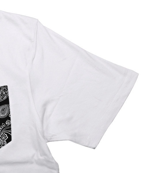 LUXSTYLE(ラグスタイル)の「ペイズリー柄ポケットプリントTシャツ(Tシャツ/カットソー・メンズ・ホワイト/ブラック/ラベンダー・M/L/XL)」の16枚目の写真