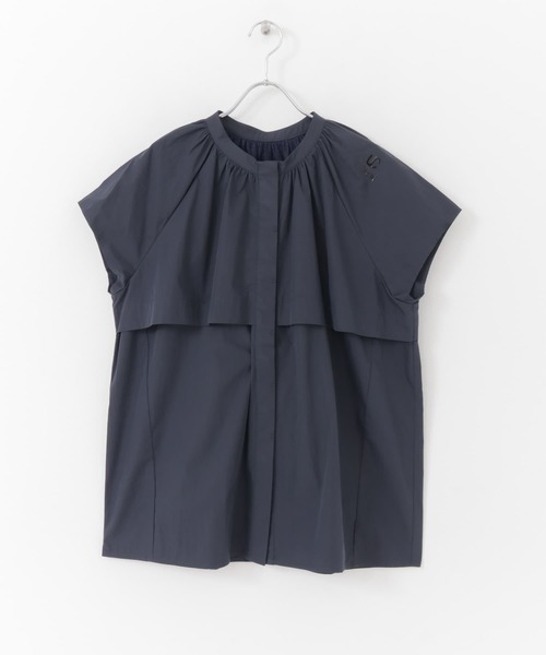 Uiscel（ユイセル）の「Uiscel　ヨークデザインフレンチスリーブブラウス（シャツ/ブラウス・レディース・ブラック/ネイビー・ONE）」の15枚目の写真