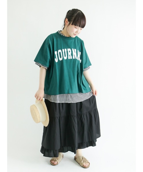 Samansa Mos2（サマンサ モスモス）の「ぽこぽこギンガムチェックシャツ（シャツ/ブラウス・レディース・ブラック/ピンク/グレー/グリーン・ﾌﾘ-）」の10枚目の写真